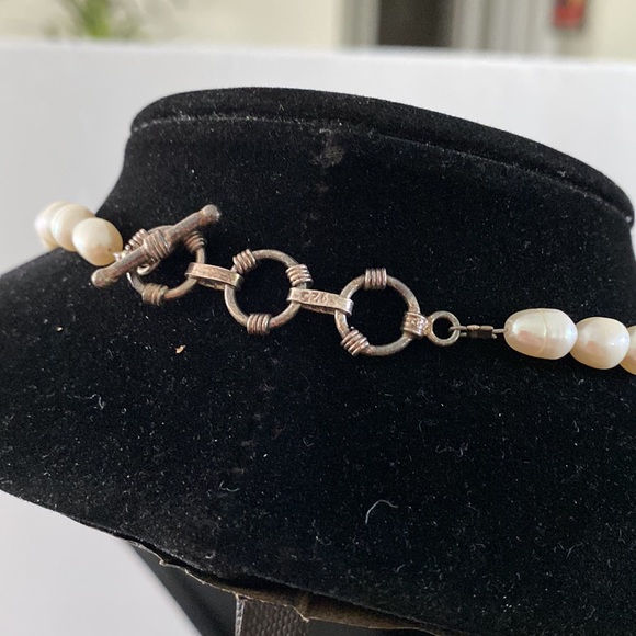 Vintage pearls necklace sterling silver clasp. N15 - Picture 2 of 4